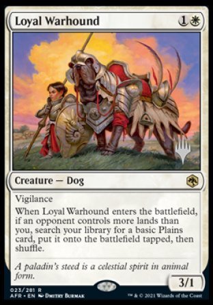 Loyal Warhound (Promo Pack) [Dungeons & Dragons: Adventures in the Forgotten Realms Promos] | Lots Moore NSW