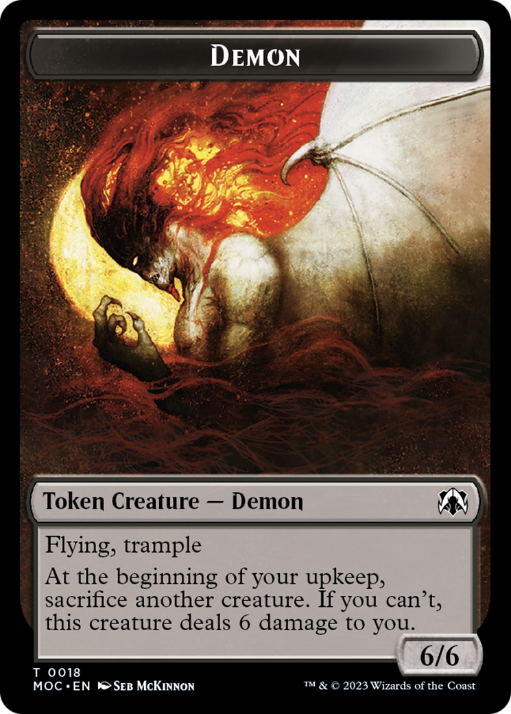 Angel (3) // Demon Double-Sided Token [March of the Machine Commander Tokens] | Lots Moore NSW