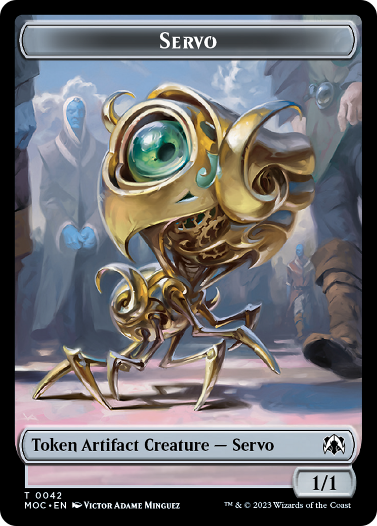 Feather // Servo Double-Sided Token [March of the Machine Commander Tokens] | Lots Moore NSW