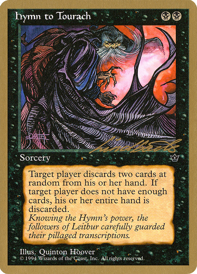 Hymn to Tourach (Cloak) (Leon Lindback) [Pro Tour Collector Set] | Lots Moore NSW