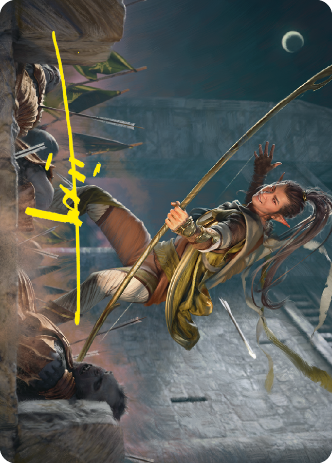 Legolas, Counter of Kills Art Card (Gold-Stamped Signature) [The Lord of the Rings: Tales of Middle-earth Art Series] | Lots Moore NSW