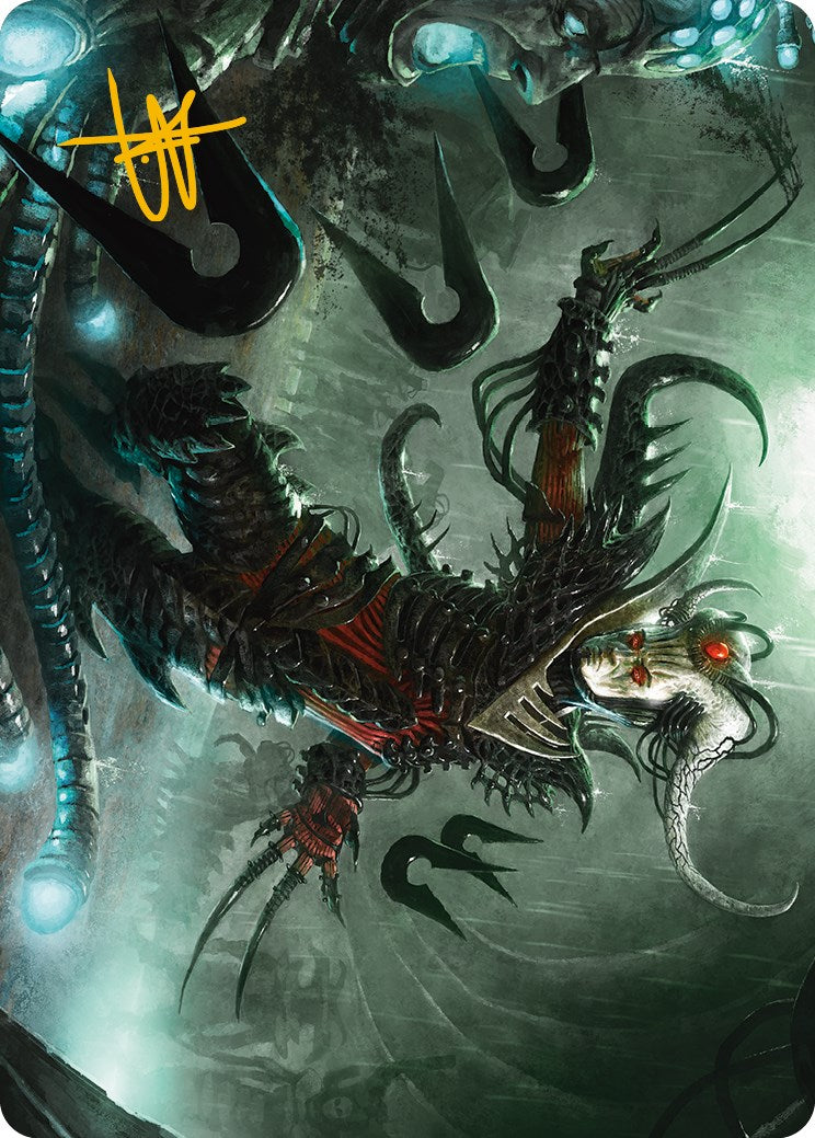 Vraan, Executioner Thane Art Card (Gold-Stamped Signature) [Phyrexia: All Will Be One Art Series] | Lots Moore NSW