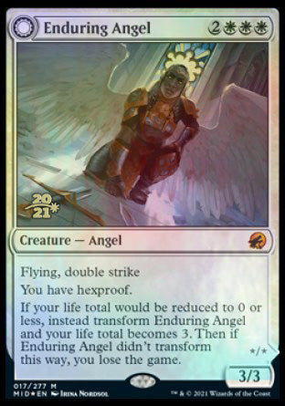 Enduring Angel // Angelic Enforcer [Innistrad: Midnight Hunt Prerelease Promos] | Lots Moore NSW