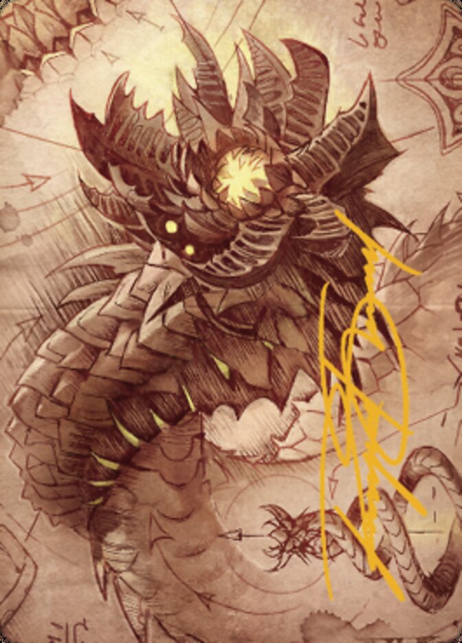 Wurmcoil Engine Art Card (Gold-Stamped Signature) [The Brothers' War Art Series] | Lots Moore NSW