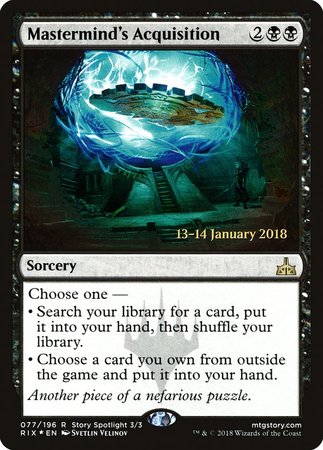 Mastermind's Acquisition [Rivals of Ixalan Promos] | Lots Moore NSW