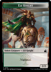 Elf Knight // Voja Double-Sided Token [Ravnica Remastered Tokens] | Lots Moore NSW