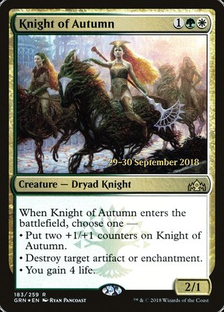 Knight of Autumn [Guilds of Ravnica Promos] | Lots Moore NSW
