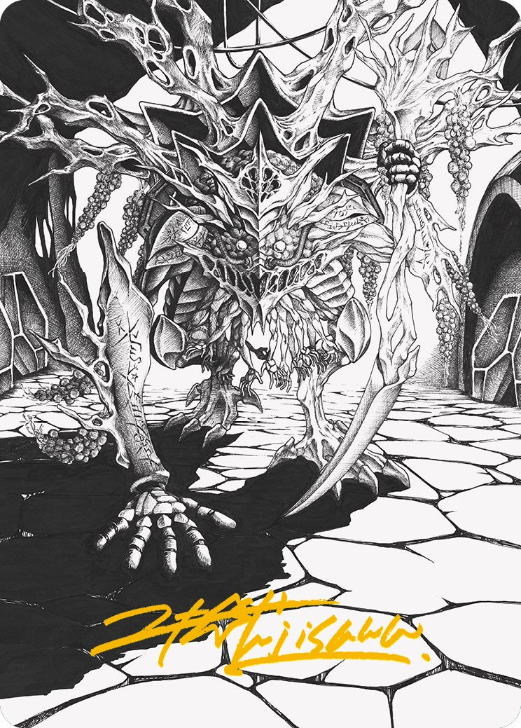 Thrun, Breaker of Silence Art Card (Gold-Stamped Signature) [Phyrexia: All Will Be One Art Series] | Lots Moore NSW