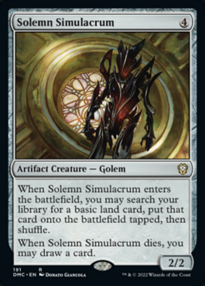 Solemn Simulacrum [Dominaria United Commander] | Lots Moore NSW