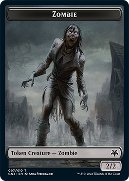 Zombie // Human Soldier Double-Sided Token [Game Night: Free-for-All Tokens] | Lots Moore NSW