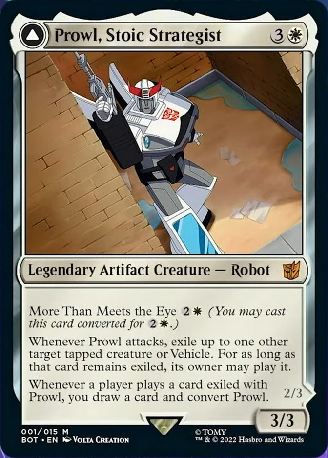 Prowl, Stoic Strategist // Prowl, Pursuit Vehicle [Universes Beyond: Transformers] | Lots Moore NSW