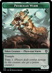 Phyrexian Wurm // Phyrexian Horror Double-Sided Token [Phyrexia: All Will Be One Commander Tokens] | Lots Moore NSW
