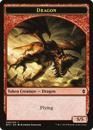 Dragon Token [Battle for Zendikar Tokens] | Lots Moore NSW