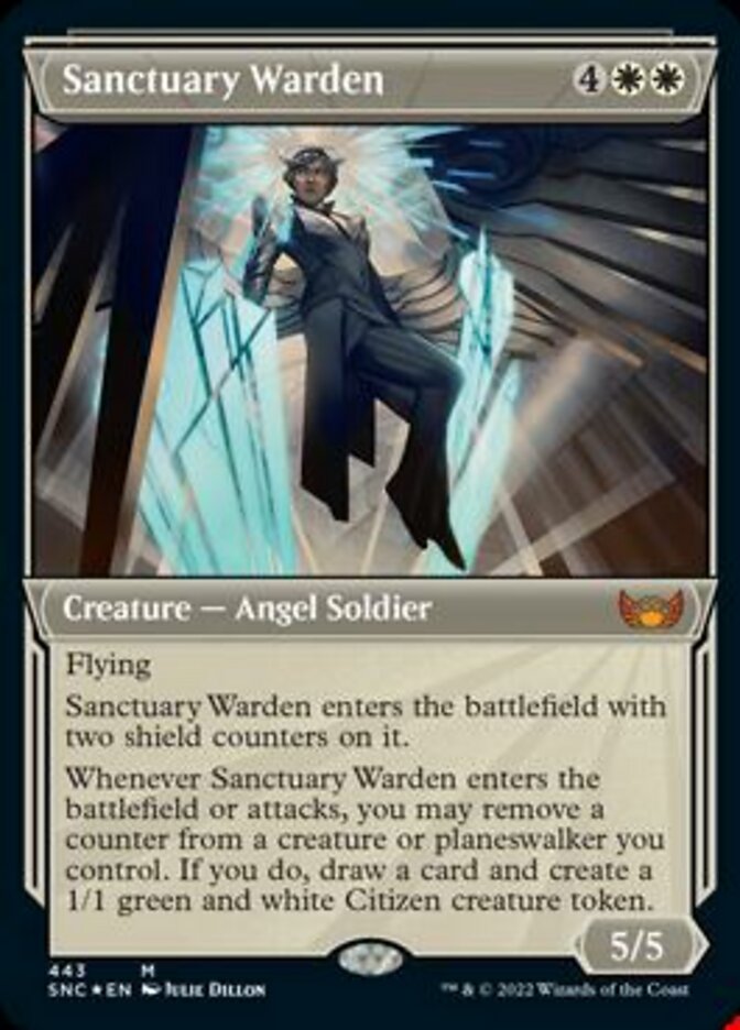 Sanctuary Warden (Showcase Art Deco Foil Etched) [Streets of New Capenna] | Lots Moore NSW