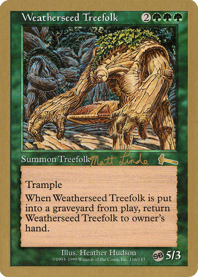 Weatherseed Treefolk (Matt Linde) (SB) [World Championship Decks 1999] | Lots Moore NSW