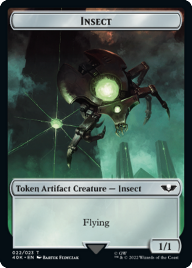 Necron Warrior // Insect Double-Sided (Surge Foil) [Warhammer 40,000 Tokens] | Lots Moore NSW