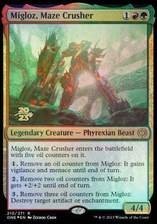 Migloz, Maze Crusher [Phyrexia: All Will Be One Prerelease Promos] | Lots Moore NSW