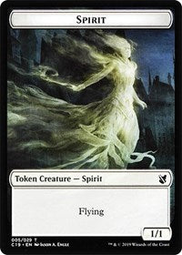 Spirit // Human Double-sided Token [Commander 2019 Tokens] | Lots Moore NSW