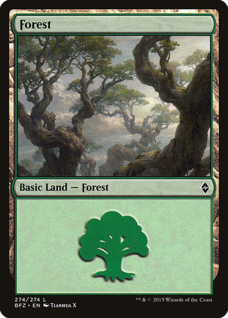 Forest (274) [Battle for Zendikar] | Lots Moore NSW