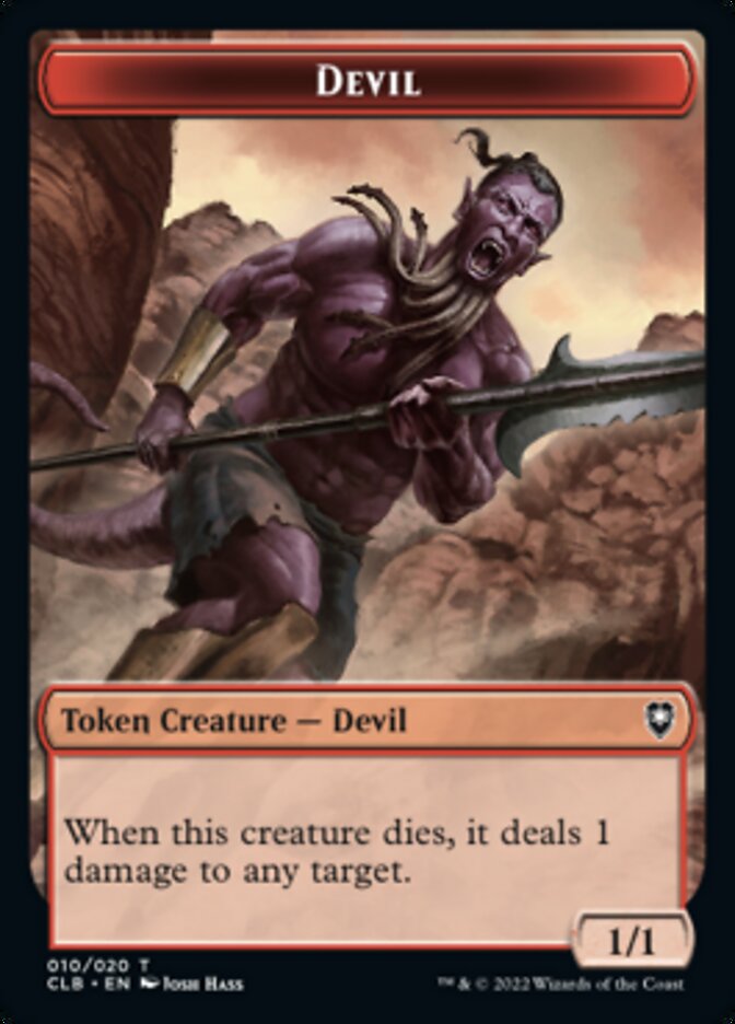 Treasure // Devil Double-sided Token [Commander Legends: Battle for Baldur's Gate Tokens] | Lots Moore NSW