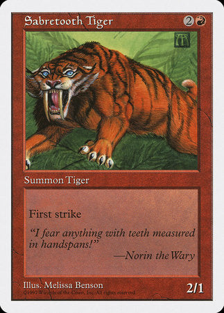 Sabretooth Tiger [Fifth Edition] | Lots Moore NSW