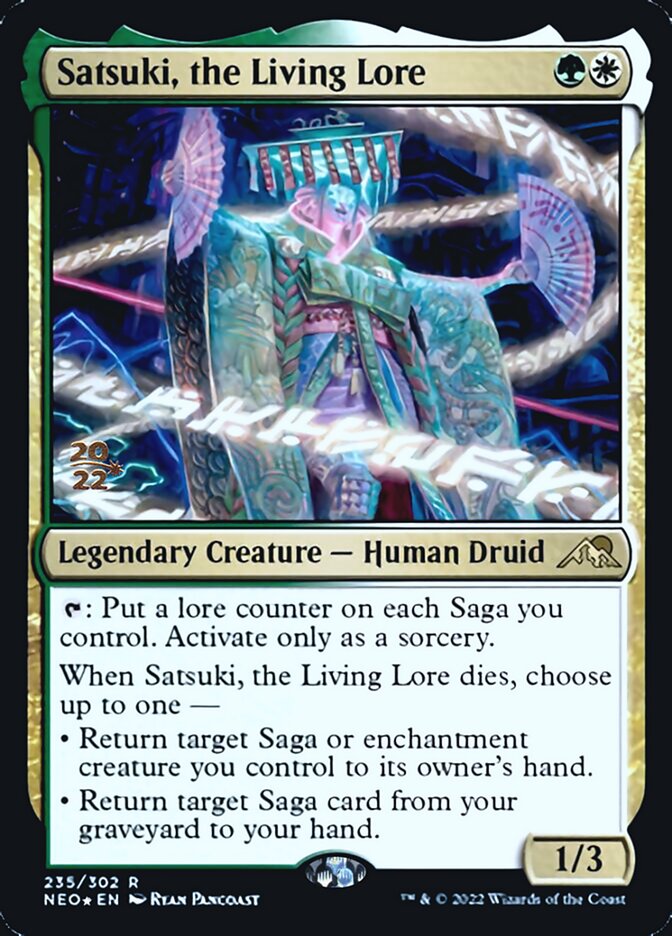 Satsuki, the Living Lore [Kamigawa: Neon Dynasty Prerelease Promos] | Lots Moore NSW