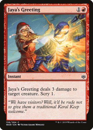 Jaya's Greeting [War of the Spark] | Lots Moore NSW