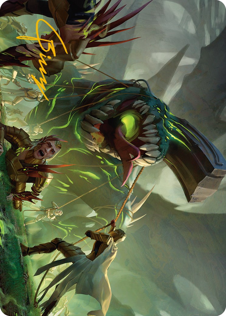 Noxious Assault Art Card (Gold-Stamped Signature) [Phyrexia: All Will Be One Art Series] | Lots Moore NSW
