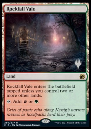 Rockfall Vale (Promo Pack) [Innistrad: Midnight Hunt Promos] | Lots Moore NSW