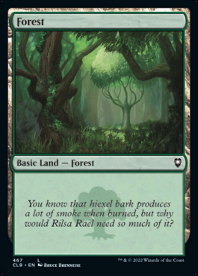 Forest (467) [Commander Legends: Battle for Baldur's Gate] | Lots Moore NSW