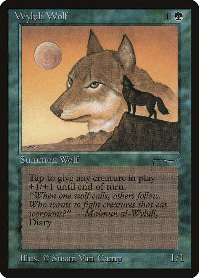 Wyluli Wolf (Dark Mana Cost) [Arabian Nights] | Lots Moore NSW