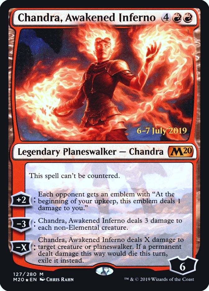 Chandra, Awakened Inferno  [Core Set 2020 Prerelease Promos] | Lots Moore NSW