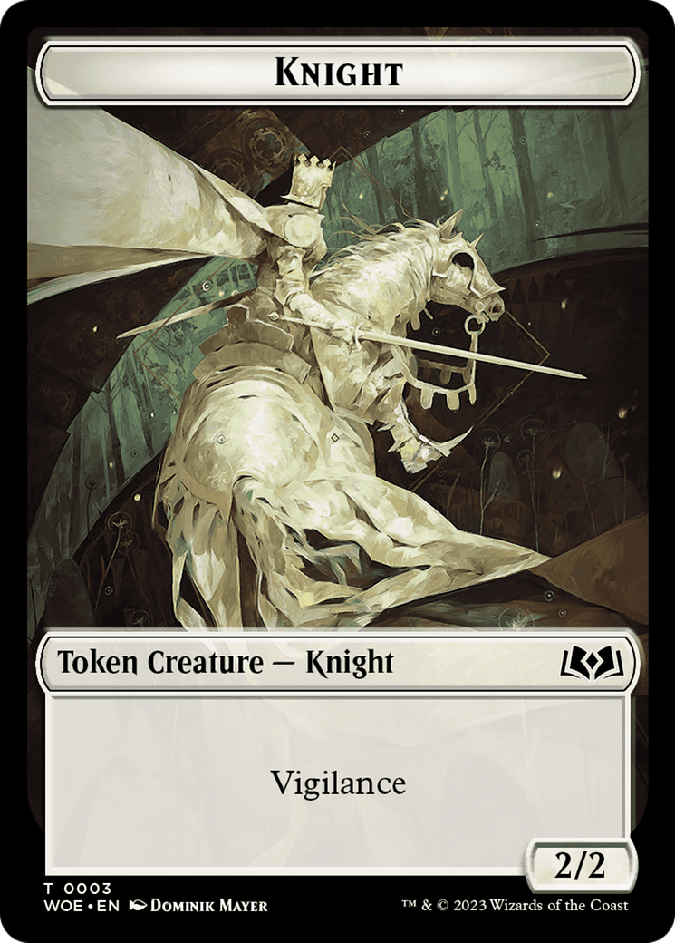 Knight // Food (0011) Double-Sided Token [Wilds of Eldraine Tokens] | Lots Moore NSW