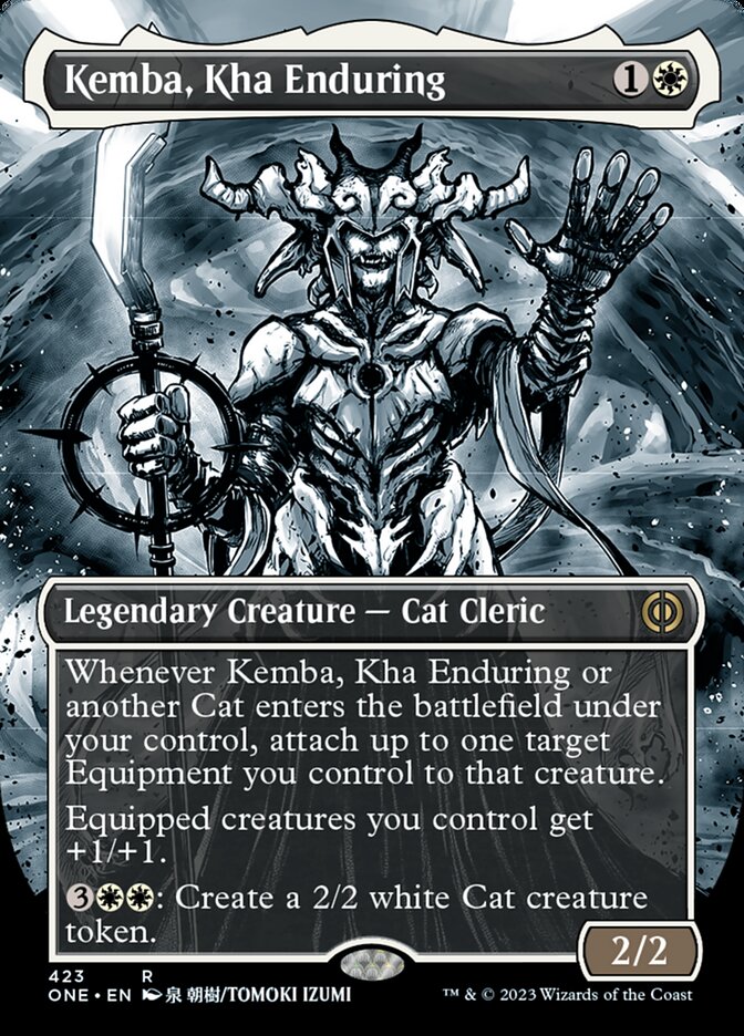 Kemba, Kha Enduring (Borderless Manga Step-and-Compleat Foil) [Phyrexia: All Will Be One] | Lots Moore NSW