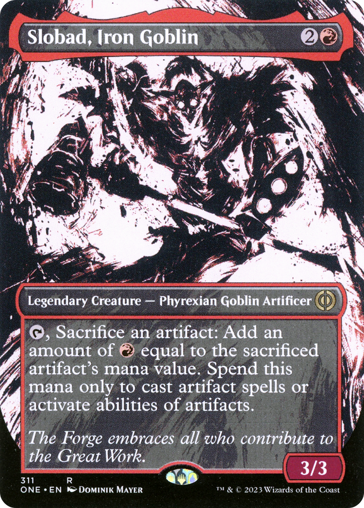 Slobad, Iron Goblin (Borderless Ichor) [Phyrexia: All Will Be One] | Lots Moore NSW