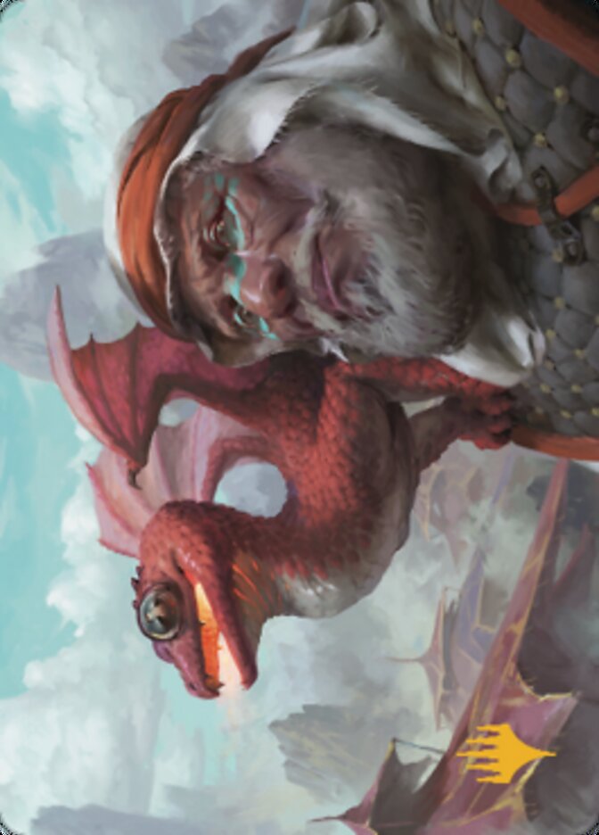 Dragon Whelp Art Card (Gold-Stamped Signature) [Dominaria United Art Series] | Lots Moore NSW