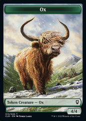 Treasure // Ox Double-sided Token [Commander Legends: Battle for Baldur's Gate Tokens] | Lots Moore NSW