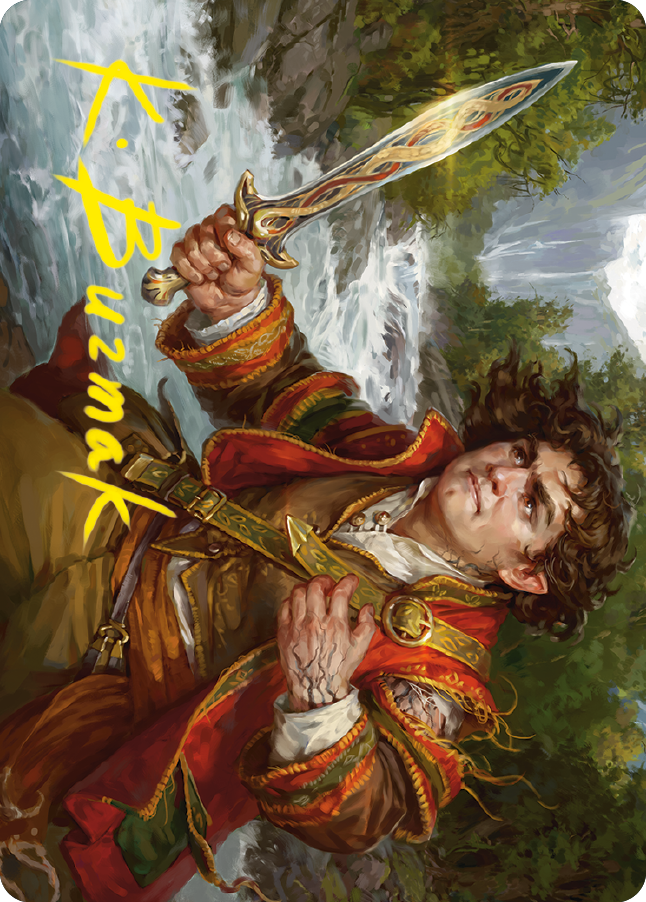 Frodo Baggins Art Card (16/81) (Gold-Stamped Signature) [The Lord of the Rings: Tales of Middle-earth Art Series] | Lots Moore NSW