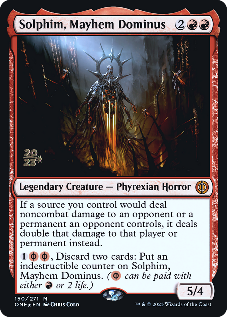 Solphim, Mayhem Dominus [Phyrexia: All Will Be One Prerelease Promos] | Lots Moore NSW