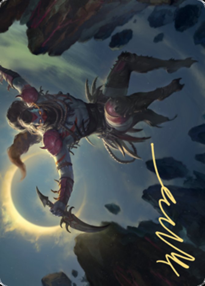 Nighthawk Scavenger Art Card (Gold-Stamped Signature) [Zendikar Rising Art Series] | Lots Moore NSW