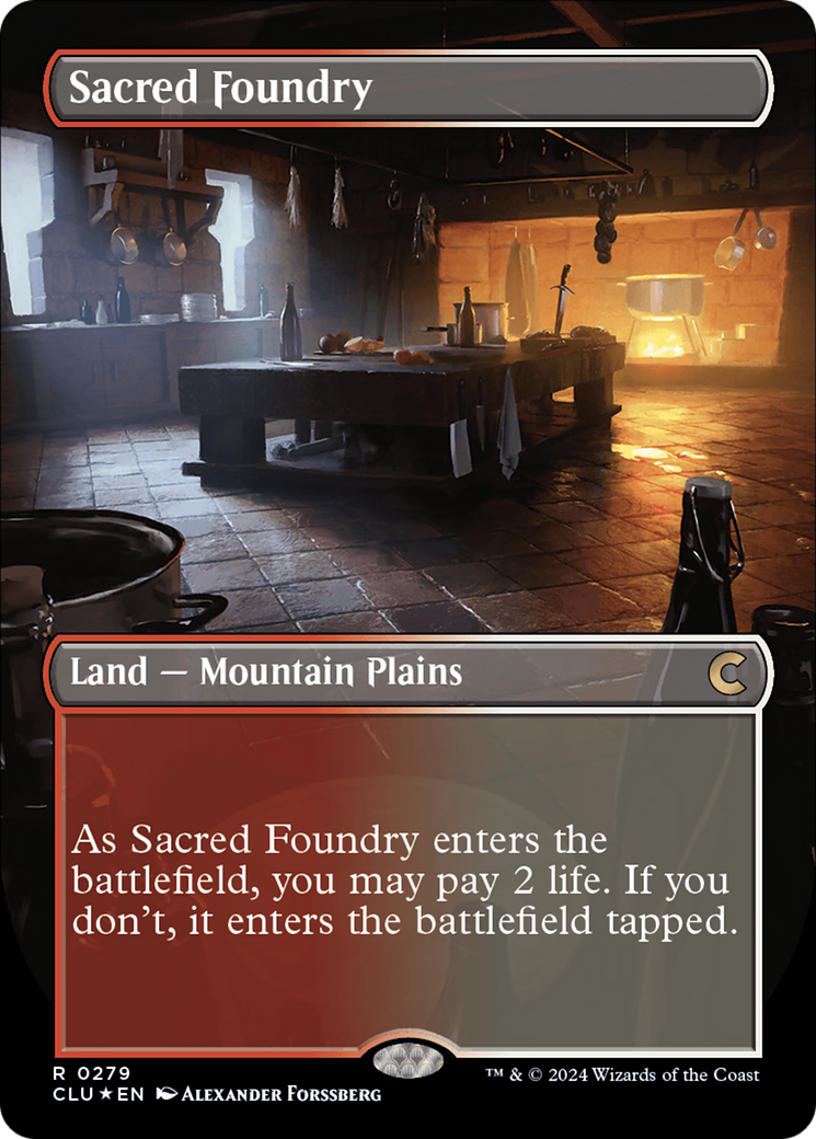 Sacred Foundry (Borderless) [Ravnica: Clue Edition] | Lots Moore NSW