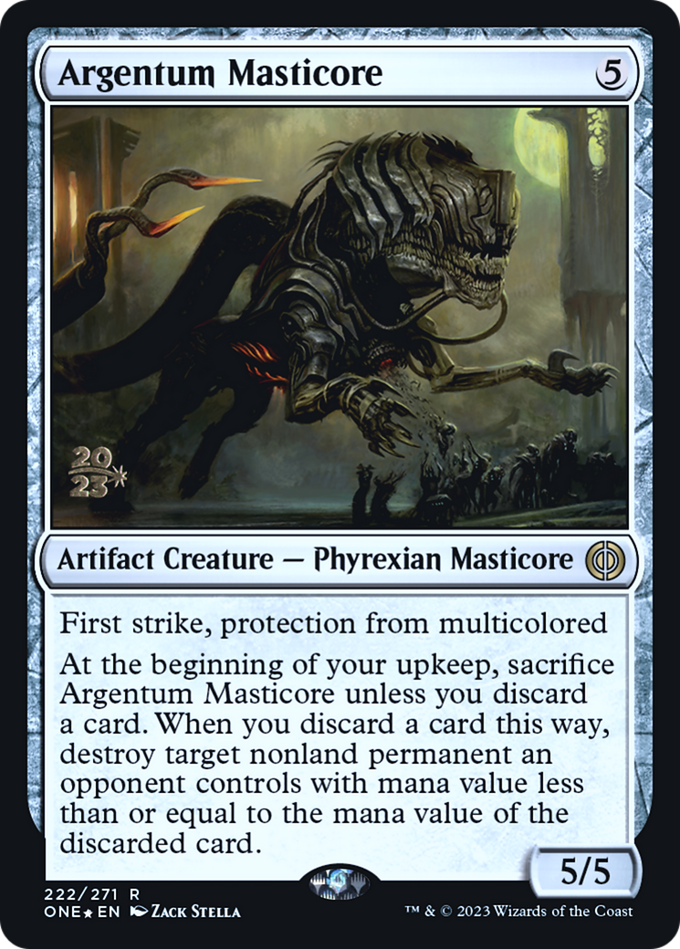 Argentum Masticore [Phyrexia: All Will Be One Prerelease Promos] | Lots Moore NSW