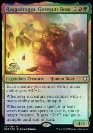 Raggadragga, Goreguts Boss [Commander Legends: Battle for Baldur's Gate Prerelease Promos] | Lots Moore NSW