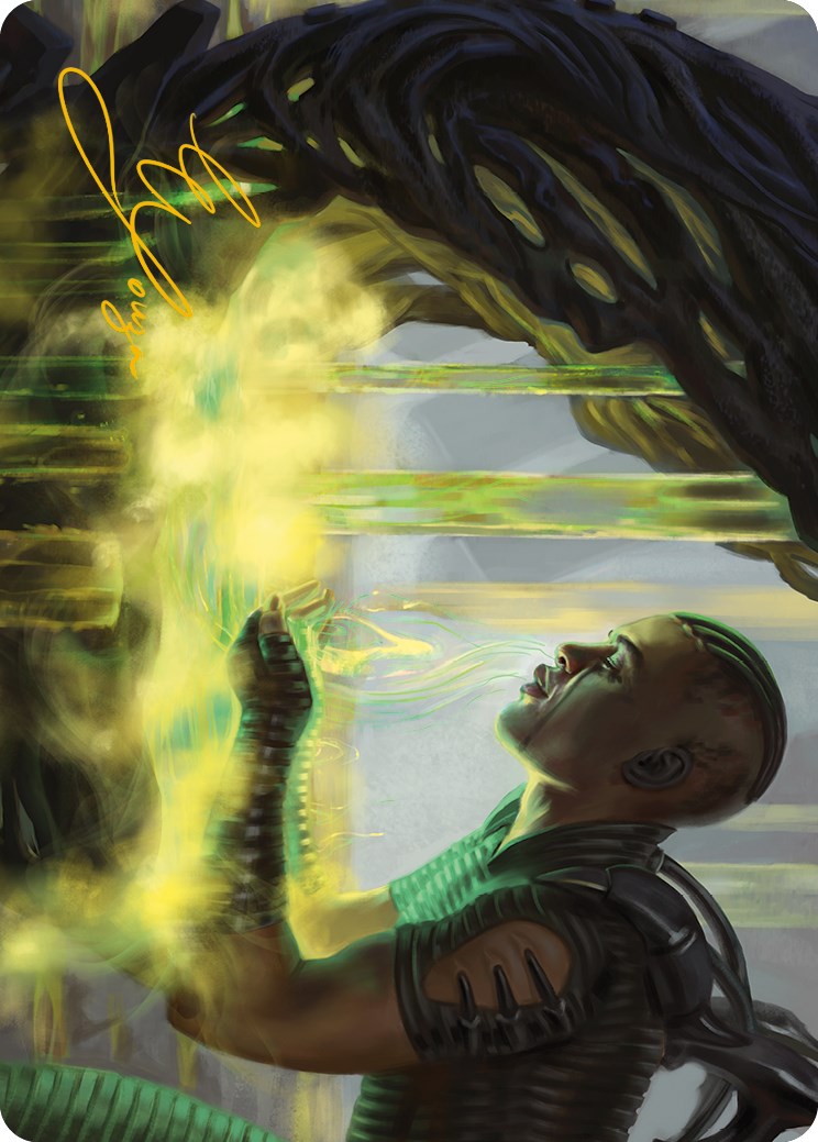 Necrogen Communion Art Card (Gold-Stamped Signature) [Phyrexia: All Will Be One Art Series] | Lots Moore NSW