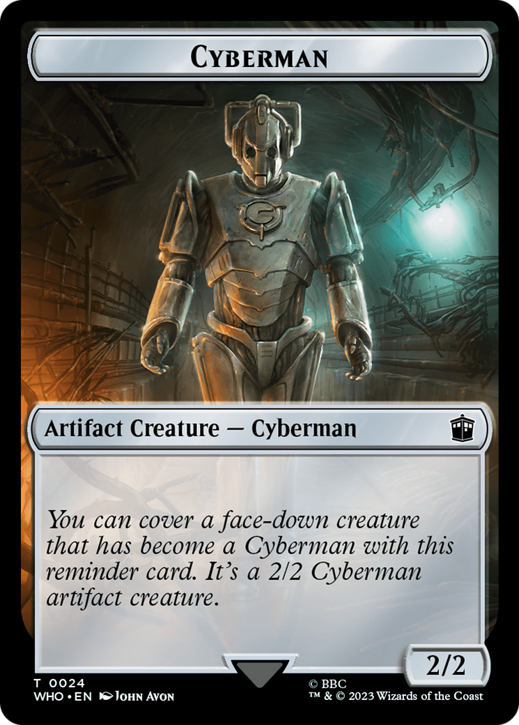 Alien Rhino // Cyberman Double-Sided Token [Doctor Who Tokens] | Lots Moore NSW