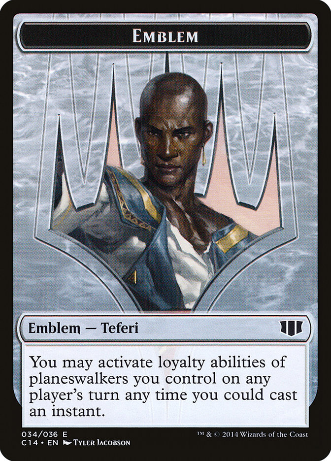 Teferi, Temporal Archmage Emblem // Zombie (011/036) Double-sided Token [Commander 2014 Tokens] | Lots Moore NSW