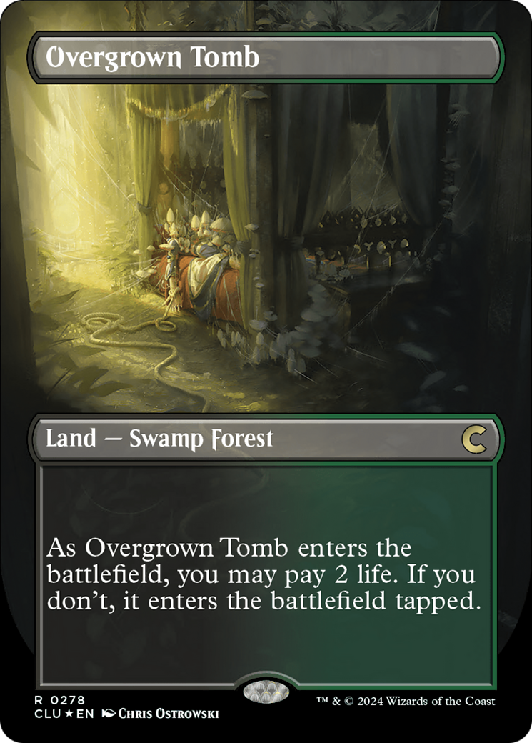 Overgrown Tomb (Borderless) [Ravnica: Clue Edition] | Lots Moore NSW