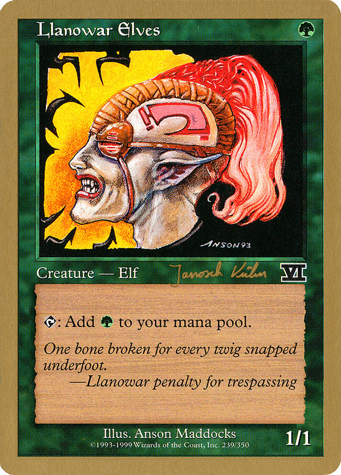 Llanowar Elves (Janosch Kuhn) [World Championship Decks 2000] | Lots Moore NSW