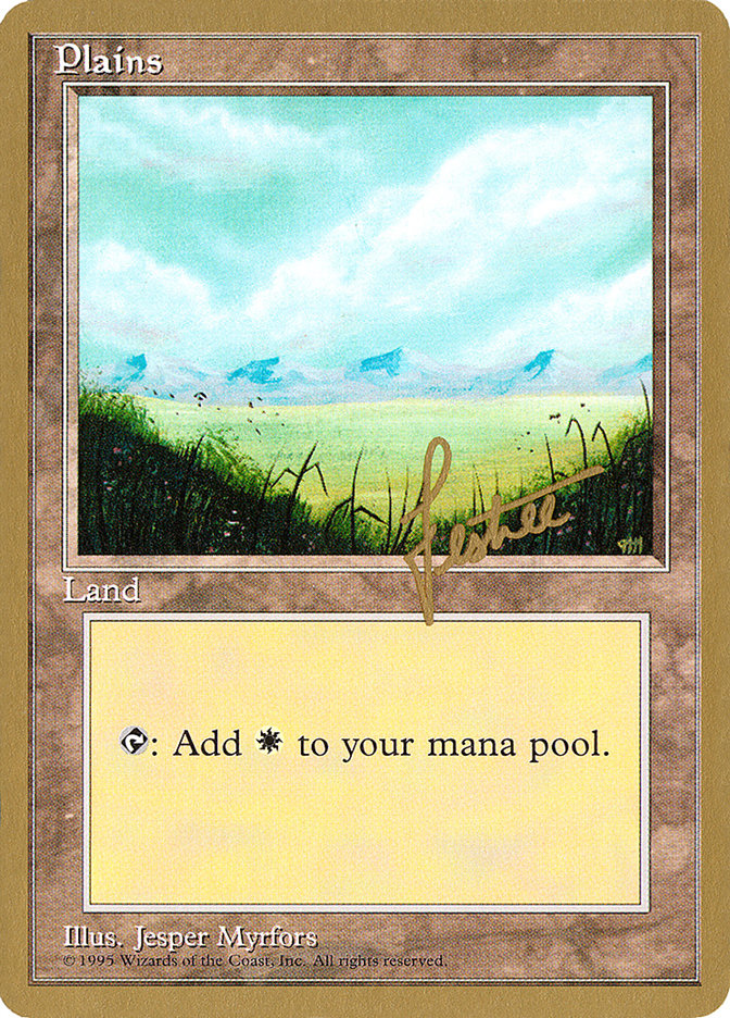 Plains (bl366) (Bertrand Lestree) [Pro Tour Collector Set] | Lots Moore NSW