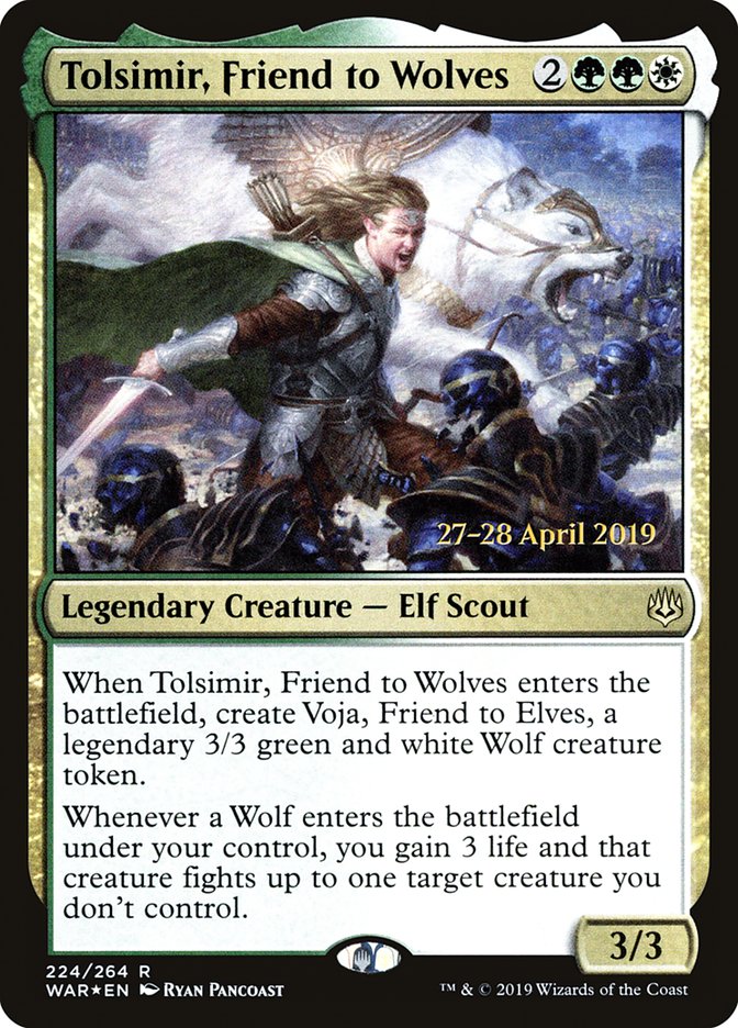 Tolsimir, Friend to Wolves  [War of the Spark Prerelease Promos] | Lots Moore NSW
